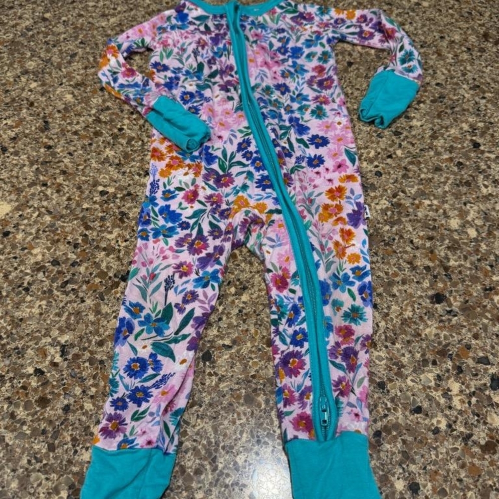Little Sleepies Sweet Pea convertible romper/sleeper